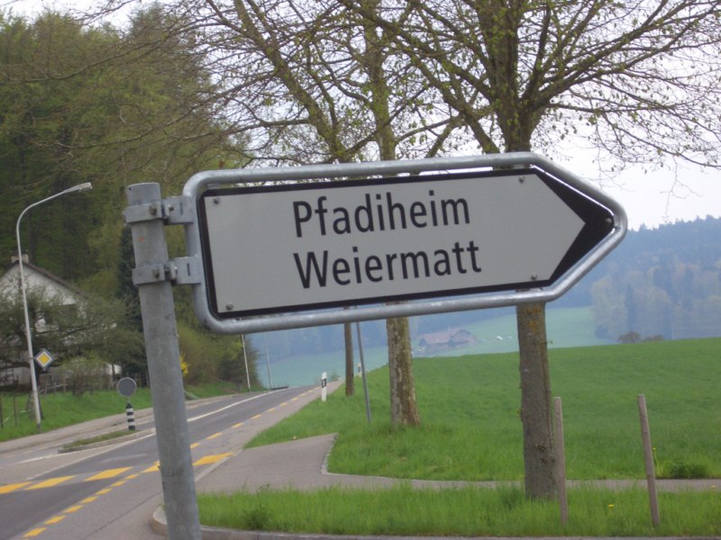 Wegweiser Weiermattheim